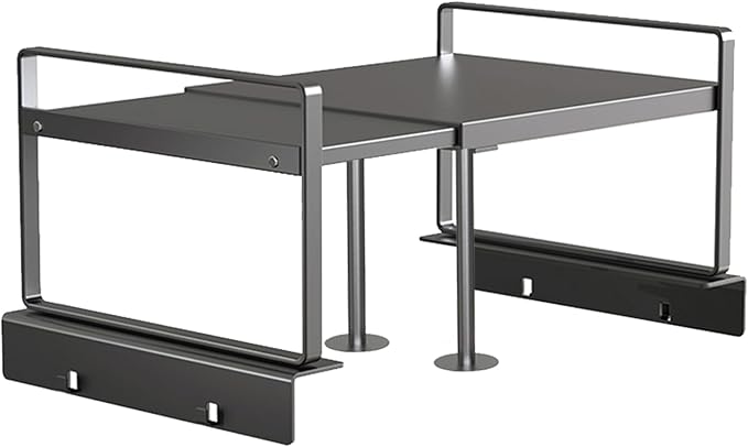 Adjustable Fridge Top Storage Rack,20.8"-36.6" Expandable Organizer Shelf,Refrigerator Storage, Anti-Slip,L-Shaped Design,Space Saver for Kitchen,Laundry,Dorm (Fits Most Appliances)