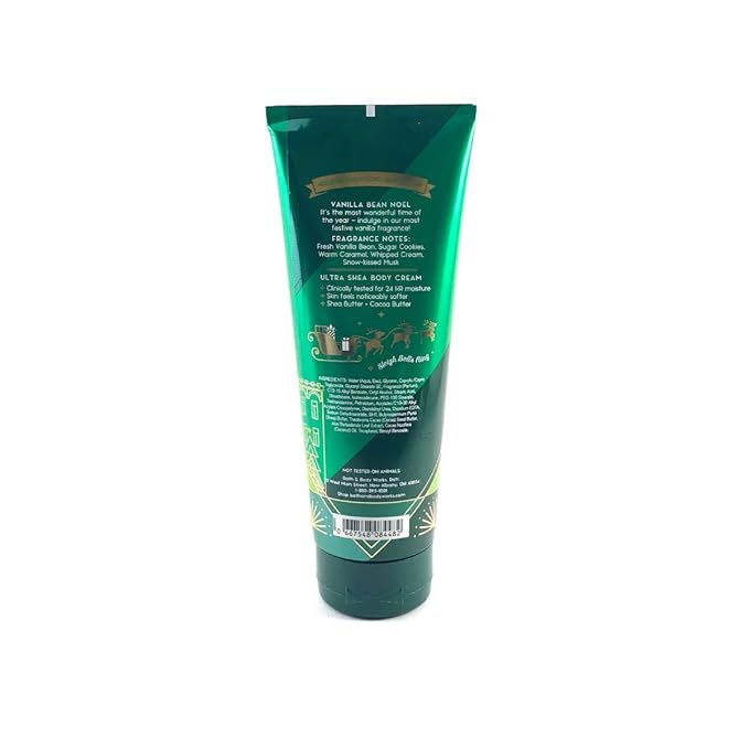 Bath & Body Works Vanilla Bean Noel Ultra Shea Body Cream, 8 Ounce, Multicoloured
