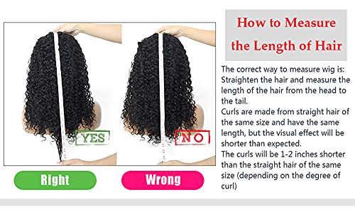 XSY Headband Wig Human Hair Deep Wave Chocolate Brown Headband Half Wigs for Black Women Glueless Human Hair Wigs 150% Density No Lace Wear Go Headband Wig 14 inch