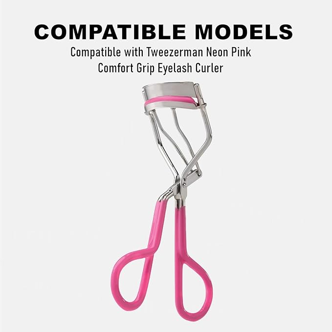 36Pack Compatible with Tweezerman Neon Pink Comfort Grip Eyelash Curler Refills,Silicone Rubber Eye lash Curlers Refill Compatible with Tweezerman Neon Pink Comfort Grip Eyelash Curler.