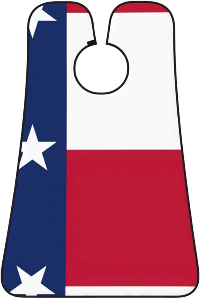 Flag Of Texas Print Beard Bib Apron For Men, Beard Hair Catcher For Men Shaving Trimming,Beard Cape Cloth