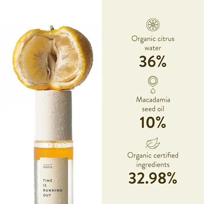 SIORIS Hydrating Face Mist Spray for Dry & Sensitive Skin, Organic & Vegan Facial Spray with Jojoba Oil & Citrus Water (Yuja), Lightweight Face Serum Mist for Dewy Glass Skin Finish, 1.01 fl oz