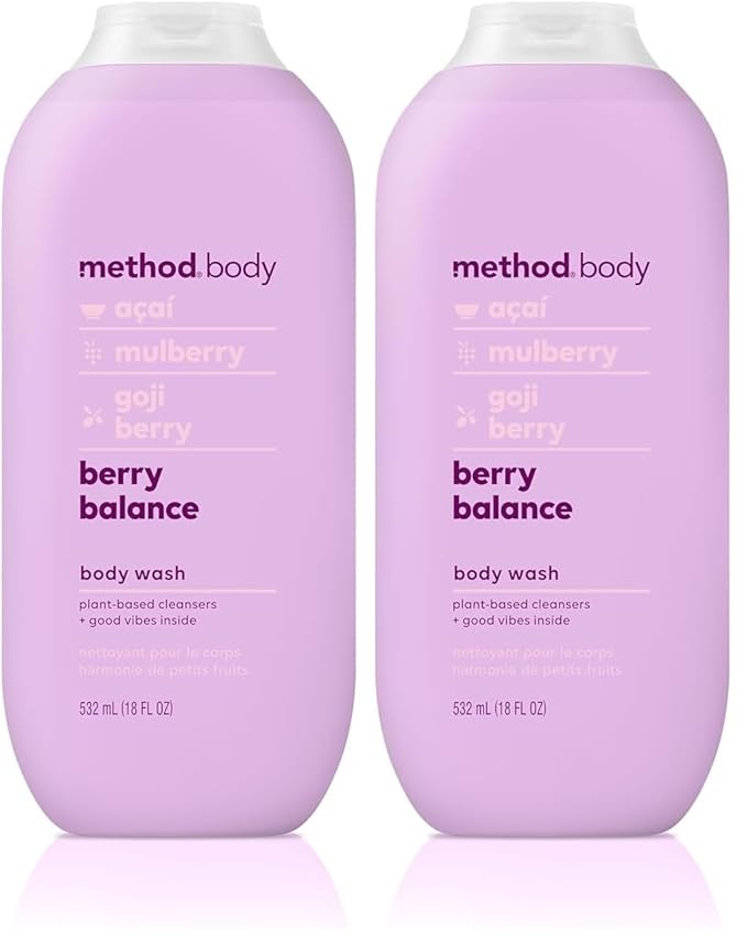 Method Body Wash, Berry Balance, Paraben and Phthalate Free, 18 oz (Pack of 2)