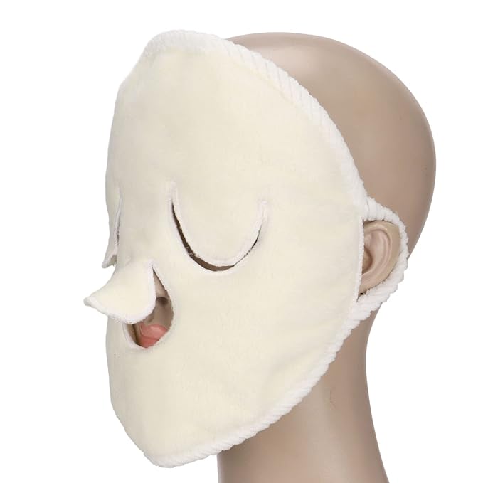 Cold Hot Compress Towel,Reusable Spa Towels 3 Holes Ear Hanging Breathable Face Skin Care Towel for Relaxation