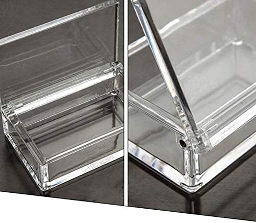 Sizikato Set of 2 Clear Acrylic Q-Tip Holder Bathroom Cotton Swab Dispenser.