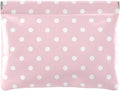 Dots Leather Makeup Pouch Set for Women Small Make Up Bag for Purse Waterproof Initial Makeup Cosmetic Bags Pouches for Purse Aesthetic Travel Toiletry Bag,Pink White