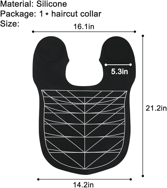 Silicone Hair Cutting Guide Collar - Waterproof Cutting Mat for Hair Stylist - Hair Cutting Cape
