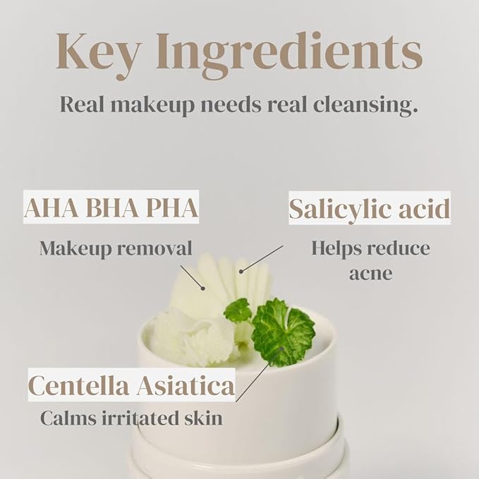 Cleansing Balm – 98.824% makeup removal with AHA BHA PHA, Salicylic Acid & Centella for Deep Makeup Removal, Pore Cleansing, Blackheads, Oil Control & Sensitive Skin Care (2pcs)