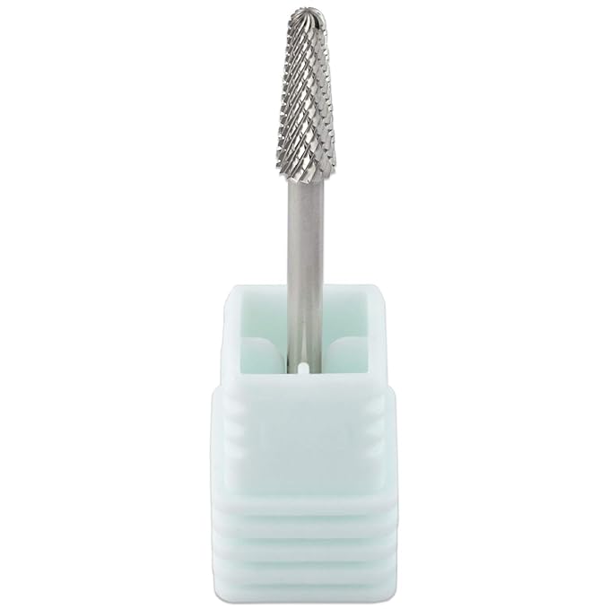 USA PANA Professional 3/32" Shank Size - Cone Shape Carbide Bit - Nail Drill Bit for Manicure Pedicure Tools Dremel Machine - Gold, Silver (Coarse, Silver)