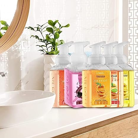 Foaming Hand Soap 20 Pack - Hand Soap with Aloe Vera and Essential Oils - Alcohol-Free Hand Wash in Citrus Blend, Lemon, Orange, Lime, Grapefruit, Black Cherry Fragrances & More, Scented Hand Wash