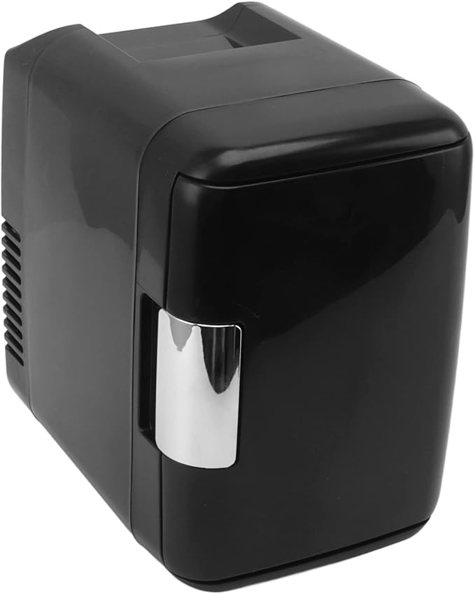 4L 6 Can Mini Fridge Cooler Warmer Car Mini Portable Fridge for Cosmetics Baby Food & Drinks with Removable Shelf for Home Office Travel (US Plug)