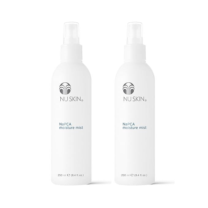 Nu Skin NaPCA Moisture Mist | Revitalizing Moisturizer & Cooling Mist with Hyaluronic Acid | Hydrating Spray for Face, Body & Hair | Sodium PCA for All Skin Types | 8.4 fl. oz. | 2 Pack