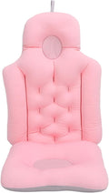 Bathtub Cushion Bathtub Pillow Soft Breathable Folding Headrest Back Support Bath Pillow Cushion for Adults Spa(Pink)