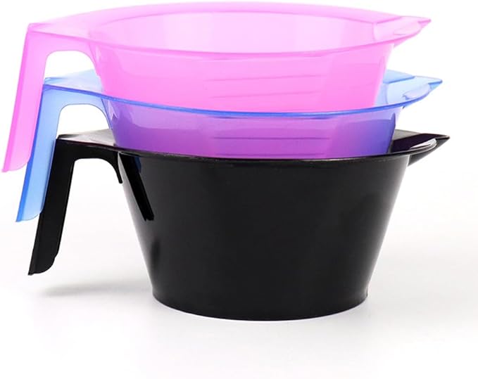 lasenersm 2 Pieces Hair Color Bowl Hair Dye Bowl Hair Color Mixing Bowl Plastic Color Mixing Tint Bowl Applicator Bowl Hair Dyeing Coloring Tools for Home Salon(Pink)