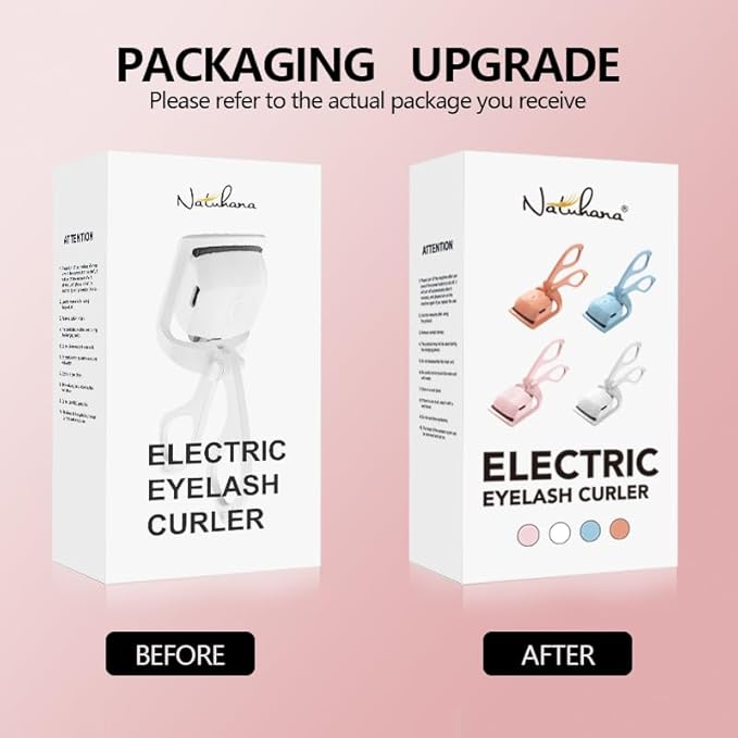 Heated Eyelash Curler with USB,Fast Heat up & 24H Long-Lasting,Rechargeable Electric Lash Curlers,Temperature Control,Safe Anti-Burn Quick Natural Curling Eye Lashes,White
