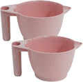 minkissy Hair Dye Mixing Bowl 2-Pack Portable Plastic Color Bowls with Ergonomic Handles for Salon and Home Hair Coloring and Tinting Easy to Clean 6.69X3.54X3.14 Inches
