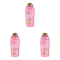 OGX Sensitive + Rose Water & Pink Sea Salt Exfoliating Body Scrub + Rose Quartz, Gentle Exfoliating Daily Wash Softens Skin, Body Scrub for Women, Sulfate-Free Surfactants, 19.5 fl oz (Pack of 3)