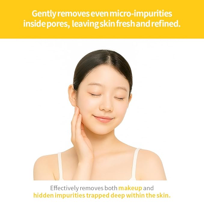 Secret Key Lemon Sparkling Cleansing Balm 5.07 fl. oz. (150ml), Makeup Remover, AHA BHA, Deep Cleansing, Korean Face Cleanser
