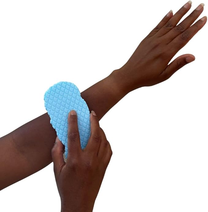 Exfoliating Sponges (4 pcs) - Super Soft Exfoliating Bath Shower Sponge - Removes Dead Skin and Impurities from Body - Great for Adults and Children - Pink & Blue & White & Gray