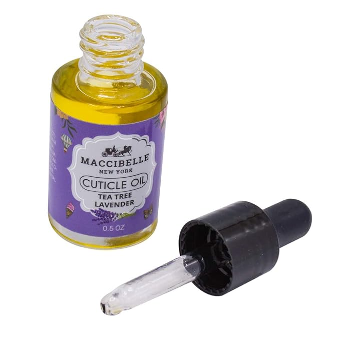 Maccibelle Cuticle Oil 0.5 oz - Heals Dry Cracked Cuticles (Lavender, 0.5 Fl Oz)