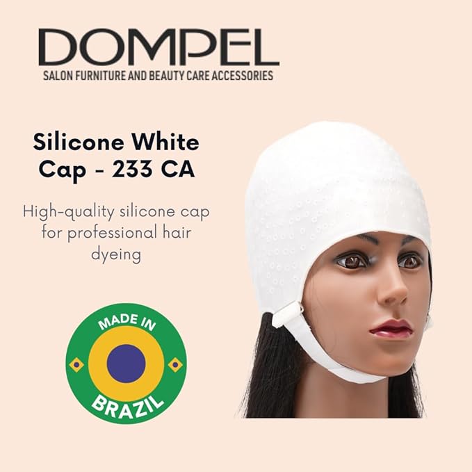 Dompel Silicone Highlight Hair Cap | Reusable Professional Silicone Cap | Special for Hair Dyeing | Model 233 CA 1 UND