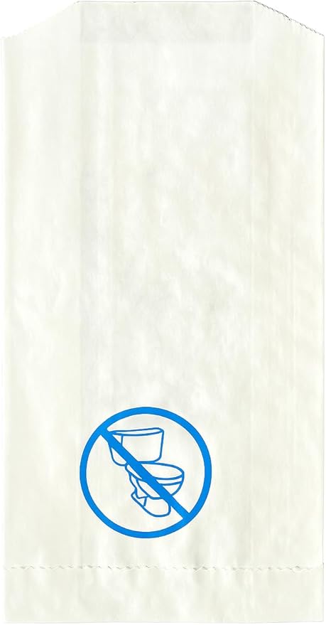Bulk Restroom Supplies - Sanitary Disposal Bags for Feminine Products, 1000 Count, 4x2x9 Inches, Discreet Tampon Napkin Disposal with Odor Control, Commercial Bathroom Hygiene
