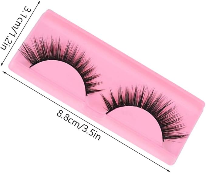 50Pcs False Eyelash Case Lash Boxes Packaging Wholesale Eyelash Holder Storage Box Empty Plastic Case Unit Container Makeup Organizer for Cosmetic Tools(Pink3.26* x 1.22 x 0.39in)