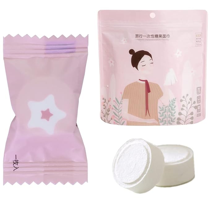 VanFn Disposable Mini Compressed Towel, 100 Count, Pure Cotton Material, Skin-Friendly, Portable, Easy to Use, Ideal for Travel, Home, Outdoor Activities