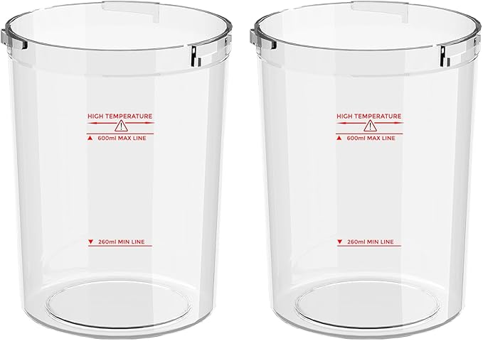 Water Jar for Facial Steamer Professional, Large Capacity Plastic Water Cup for Ozone Facial Steamer Professional Replacement 2pcs