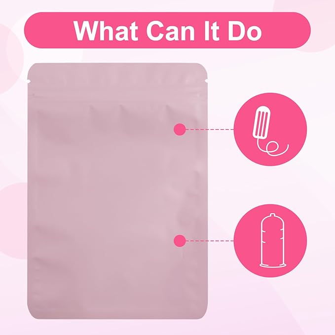300-Pack Pink Discreet Sanitary Disposal Bags - Waterproof and Leak-Proof.Opaque Feminine Hygiene Waste Bags for Tampons,Pads & Liners(Pink)