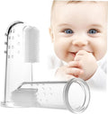 2pcs Finger Toothbrush Oral for Teething Relief Gentle Gum Cleaning Tool for Boy Girl Transparent for Teeth