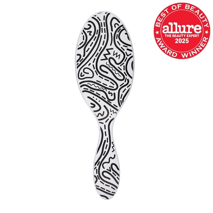 Wet Brush Original Detangler Hair Brush, Hipster Doodle - Ultra-Soft IntelliFlex Bristles - Glide Through Tangles With Ease For All Hair Types-For Women, Men, Wet & Dry Hair 1 Count (Pack of 1)