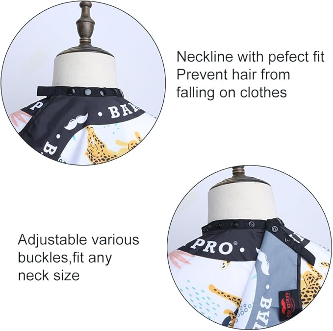 Professional Hair Cutting Barber Cape, Waterproof Noylon for Men Polyester Hair Styling Cape, for Home Salon and Barbershop