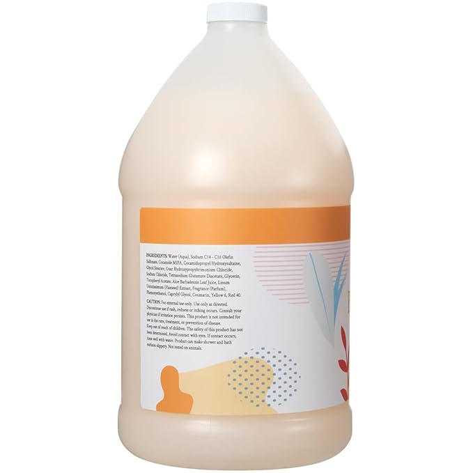 Ginger Lily Farms Botanicals Nourishing Body Wash, Coco Mango, 100% Vegan & Cruelty-Free, Coconut Mango Scent, 1 Gallon Refill 128 Ounce (Pack of 4)
