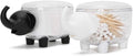 2 Pack Qtip Holders,Acrylic Cotton Ball Holder Dispenser with Lid,Cute Cotton Swab Holders, Bathroom Jars, Restroom Vanity Organizer Canister for Counter,Small Containers for Makeup Storage(Elephant)