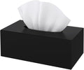 SILUT Tissue Box Cover Rectangle, Tissue Box Holder Decorative, Acrylic Tissue Box Cover, Tissue Holder for Bathroom, Home, Restaurant, Kitchen - Matte Black