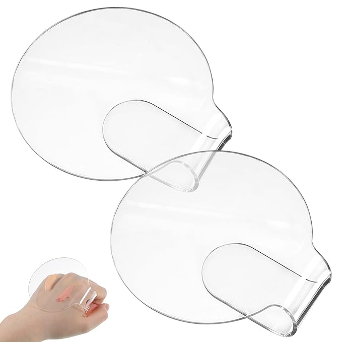 2 PCS Makeup Mixing Palette, Makeup Mixing Tray Acrylic Clear Foundation Palettes Nail Art Manicure Palettes Eyeshadow Make up Hand Palette for Beauty Salon Color Cream Mixings Foundation