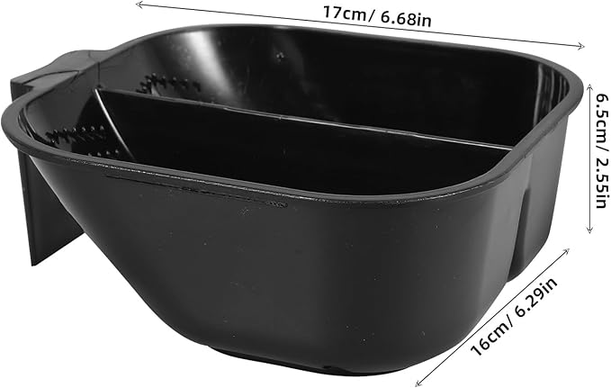 Double Compartment Hair Mixing Bowl 2.56 Inch Plastic Hair Dye Bowl for Salon and Home Use Stackable Color Mixing Tool for Tinting and Dye Application