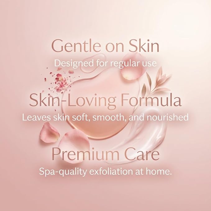 My Beauty Spot Scented Body Scrub for Women - Rose Scented Body Scrub, Natural Exfoliating Body Scrub, Skin Exfoliator Infused with Collagen, Romoves Dead Skin From Body - Large 500 ml. 16.9 fl oz.