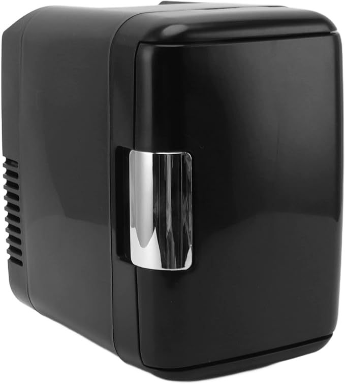 4L 6 Can Mini Fridge Cooler Warmer Car Mini Portable Fridge for Cosmetics Baby Food & Drinks with Removable Shelf for Home Office Travel (US Plug)