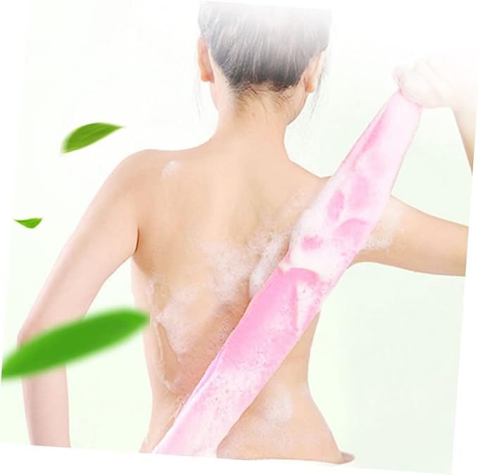 5Pcs Shower Back Scrubber Exfoliating Body Washer with Long Strap for Easy Cleaning of Hard to Reach Areas Promotes Circulation and Improves Skin Health Random Color
