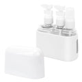 Skycase Travel Bottles - Leak Proof Refillable Tsa Approved Travel Size Toiletries, 3 in 1 Liquid Bottles Containers with Labels and Funnel Airplane Accessories Kits for Lotion Liquid (Grey)