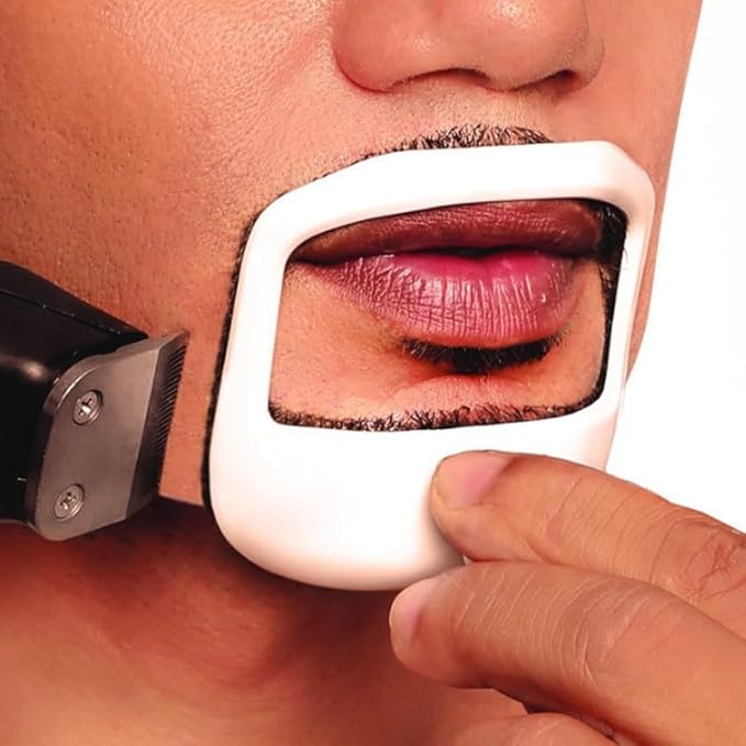 Beard Shaping Template Set, 5 Grooming Tools for Mustache and Goatee Styling