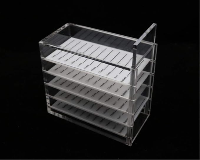 Acrylic 5 Layers clear Eyelash Storage Box, Makeup Display Container, Eyelashes Holder Case Grafting, Eyelash Transparent Box Extension Tool