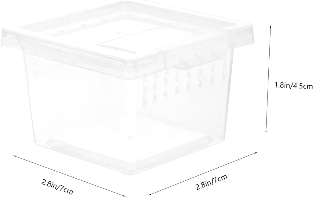 FRCOLOR Box Rearing Box Turtle Transport Container Frog Enclosure Mini Critter Keeper Transparent Animal Habitat Cage Hatching Container Hermit Crab Tank Plastic Glass Turtle Tank