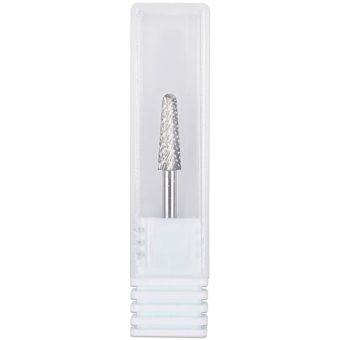 USA PANA Professional 3/32" Shank Size - Cone Shape Carbide Bit - Nail Drill Bit for Manicure Pedicure Tools Dremel Machine - Gold, Silver (Coarse, Silver)