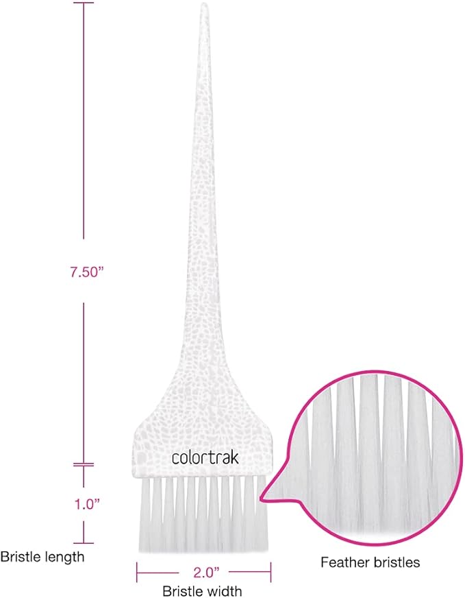 Colortrak Safari Chic Color Brushes, Prints, Perfect for Multiple Colors, Highlights, or Lowlights, 1 Firm Bristle and 1 Ultra Soft Feather Brush, Reusable and Easily Washable, 2 Brushes
