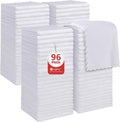 Orighty Washcloths 96 Pack, Ultra Soft Face Cloths 12 x 12 inch, Absorbent & Quick Drying Coral Velvet Washcloth Bulk, Multi-Purpose Face Cloth for Household, Cleansing and Sport (White)