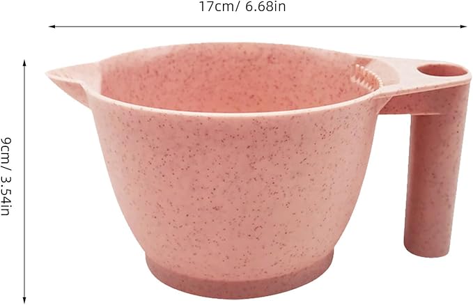 Beaupretty Hair Dye Facial Tools 2pcs Tint Bowl Mixing Bowls Hair Dye Bowls with Handle for for Barber Salon Home Pink Hair Dye Facial Tools