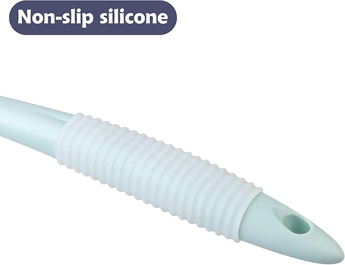BEDELITE Back Bath Brush Long Handle for Shower of 2 - Soft Shower Brush for Men & Women,Back Brush Scrubber - 16.4" Long Skin Exfoliator for Bath Scrubber Body Brush（Blue & Blue）